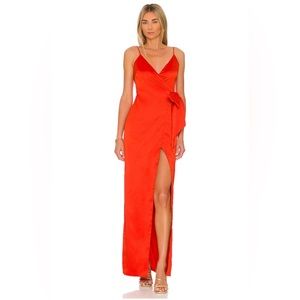 NBDxrevolve| Slit Wrap Dress small